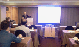 Say Young Jo, USSEC Country Director, welcomes seminar participants.