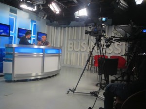 Dady Maskar participates in a live televised talk show on Indonesia’s MNC Business Channel