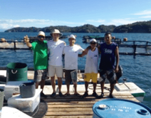 USSEC wrapped up a feeding demonstration on a Costa Rican aquaculture farm