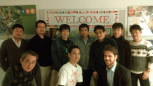 The visiting poultry feed training team from Japan with USSEC's Will McNair, QSSB and Customer Relations Manager