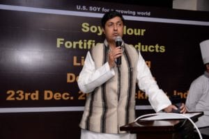 A minister from the Uttar Pradesh government speaks about the quality, nutrition and  economy of soy flour fortified products