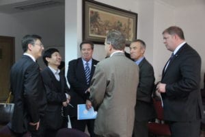 Members of USSEC and ASA's Steve Censky visit with Secretary General Bao Junkai of China Entry-Exit Inspection and Quarantine Association I