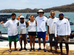 USSEC consultant Jairo Amezquita (fourth from left) poses with the feeding  demonstration team in Costa Rica 