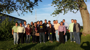 The USSEC-sponsored INTSOY team visits a local farm