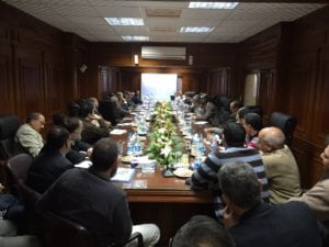 USSEC consultant Dr. Gary Butcher led a discussion on poultry diseases at an EPA meeting in Cairo on March 9
