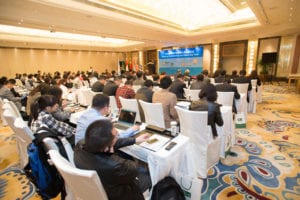A large crowd listens to speakers at the 2015 Forum on Biotechnology and Global Soy Trade in Beijing, China last week. 