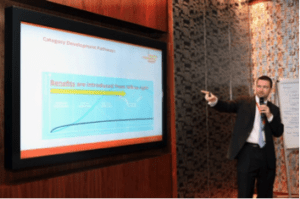 USSEC consultant Sam Waterfall conducts the Soy Marketing and Branding Masterclass
