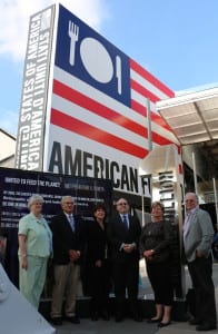 L to R): Dr. Sally Schneider, Deputy Administrator, Agricultural Marketing Service USDA; Under Secretary Michael Scuse; USDA FAS Rome Attaché Christine Sloop; Ambassador Philip Reeker, U.S. Consult General Milan; USSEC chairman Laura Foell; USSEC consultant David Green