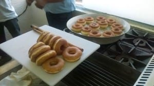 Donuts prepared using U.S. Soy ingredients and fried with soybean oil