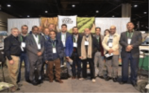 The Moroccan delegation poses at the USSEC booth at IPPE 2016