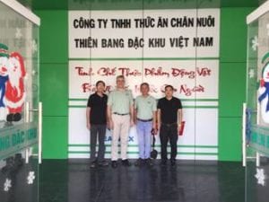 USSEC’s Lukas Manomaitis and Vo Hoang Nguyen; Techbank’s Wu Liang Hui and an unidentified executive
