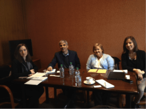USSEC Regional Director – EU/MENA Brent Babb and USB director April Hemmes talk with Morgan Balin and Colin Ria from SNIA