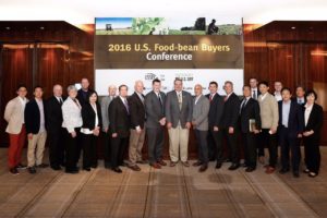 Mr. Caspers, exporters and USSEC staff pose after the 2016 U.S. Food-Bean Buyers Conference