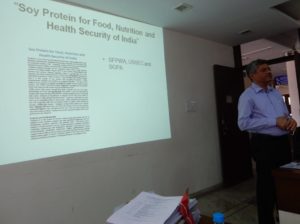 Dr. Sharma presents background information about soy nutrition