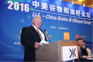 ASA director Lawrence Sukalski gave the opening speech at the 2016 U.S. – China Grains and Oilseed Forum