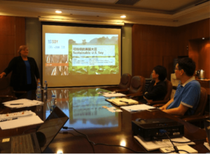 USB director April Hemmes presented the SSAP to the executive of Shanghai Liangyou Group, U.S. Soy's long-term industry partner in Shanghai