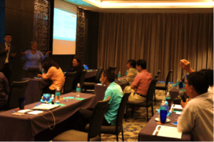 Ms. Hemmes interacted with the audience during the Q & A session of the June 22 SSAP workshop in Shanghai