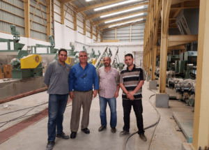 Dr. Riaz with Pyramid Poultry staff visiting their new extrusion facility being built with 36 extruders and presses