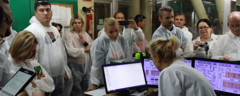 Training at Garese feed mill, Pinillos de Polendos, focused on quality assurance procedures on a background of the whole mill operations