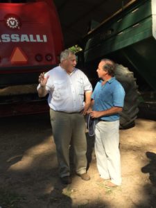 USB Director Jimmy Sneed speaks with an agronomist