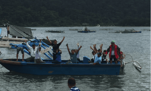 Myanmar’s aquaculture team visited the Santeh Pompano Cage Farm in Bataan, Philippines on July 7