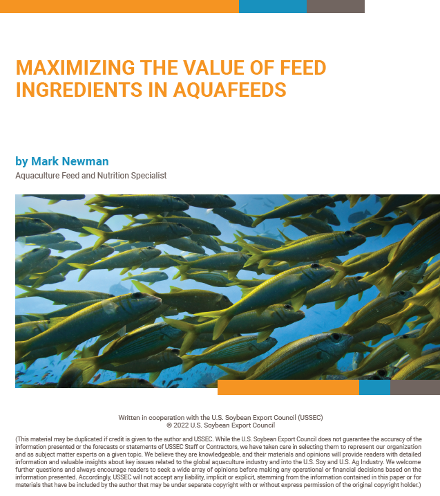 Maximizing the Value of Feed Ingredients in Aquafeeds technical bulletin by Mark Newman