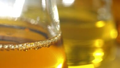 Glass containers of soybean oil