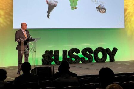 A speaker at a USSEC event